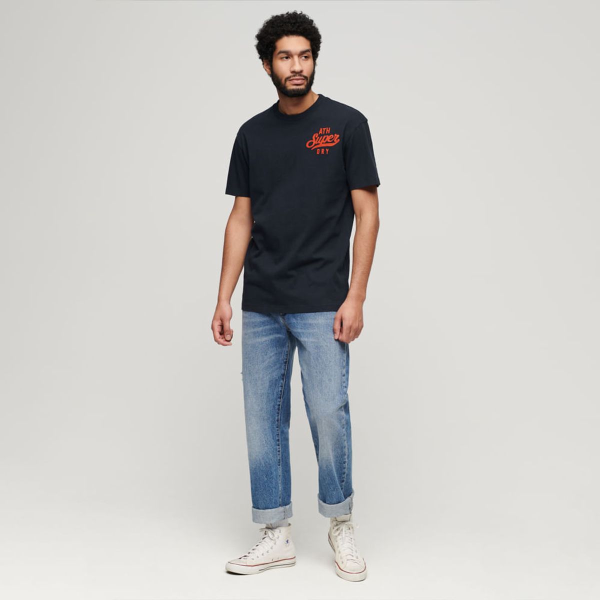 SUPERDRY - Camiseta Para Hombre Emb Superstate Ath Logo Tee Superdry