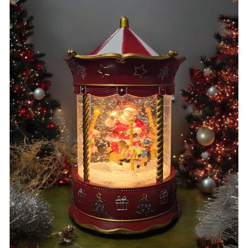 GENERICO - Carrusel Navideño Giratorio Animado Adorno Navideño