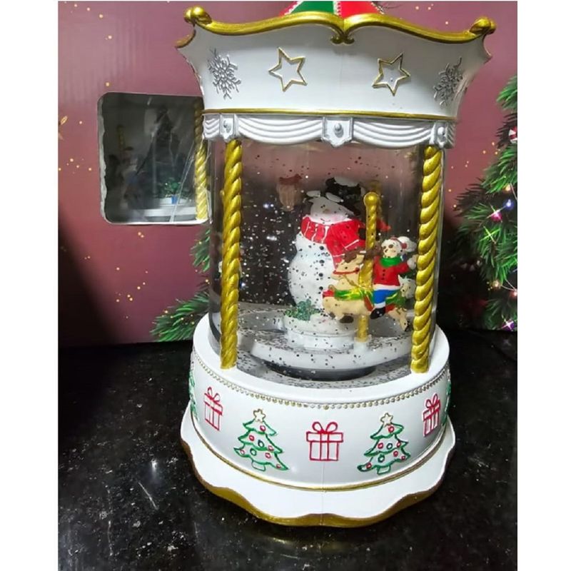 GENERICO - Carrusel Navideño Giratorio Animado Adorno Navideño