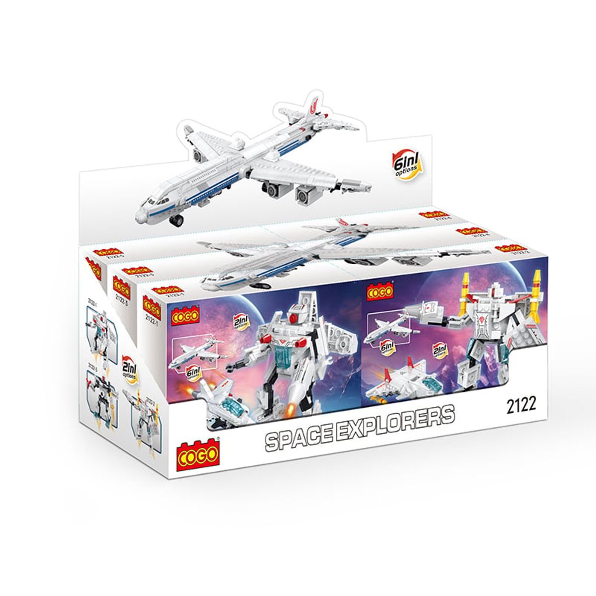 GENERICO - COGO Exploradores del Espacio 2 en 1 Set2122 De 166 Piezas