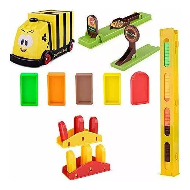 GENERICO - Juguete Niños Carrito Auto Tren Domino Bloques Apilables