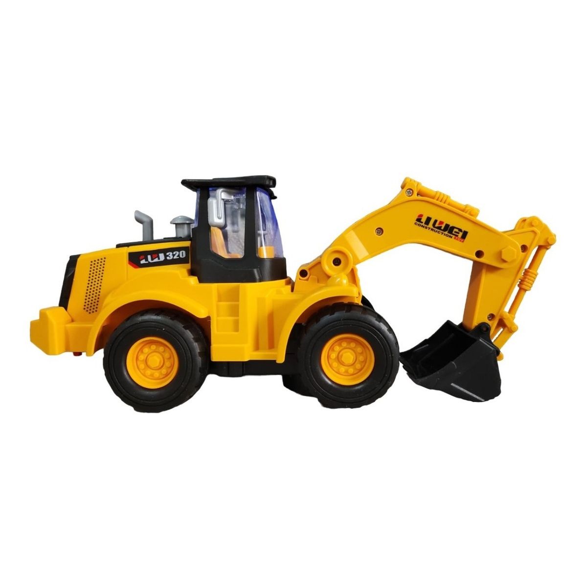 GENERICO - Juguete Construcción Maquina Retro Excavadora Articulada