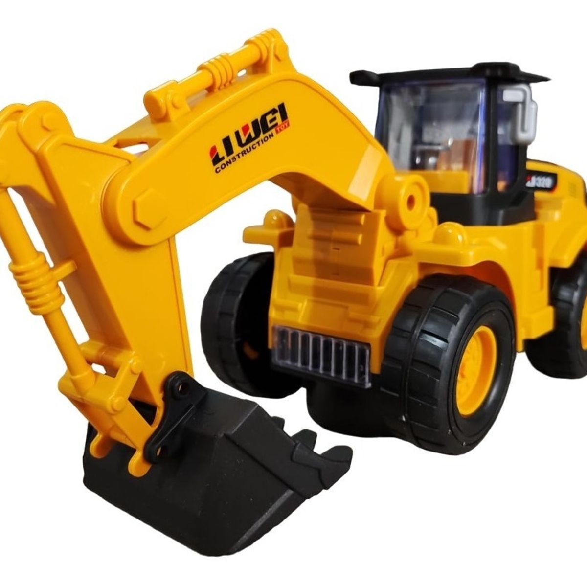 GENERICO - Juguete Construcción Maquina Retro Excavadora Articulada