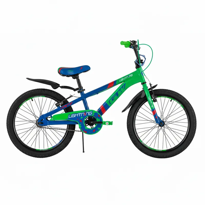 GW - Bicicleta para  niños rin 20 GW Lightning 6 a 9 años Verde