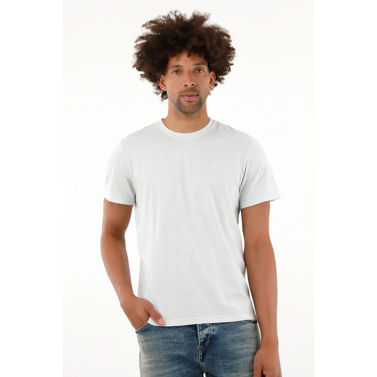 TENNIS - Camiseta manga corta azul para hombre