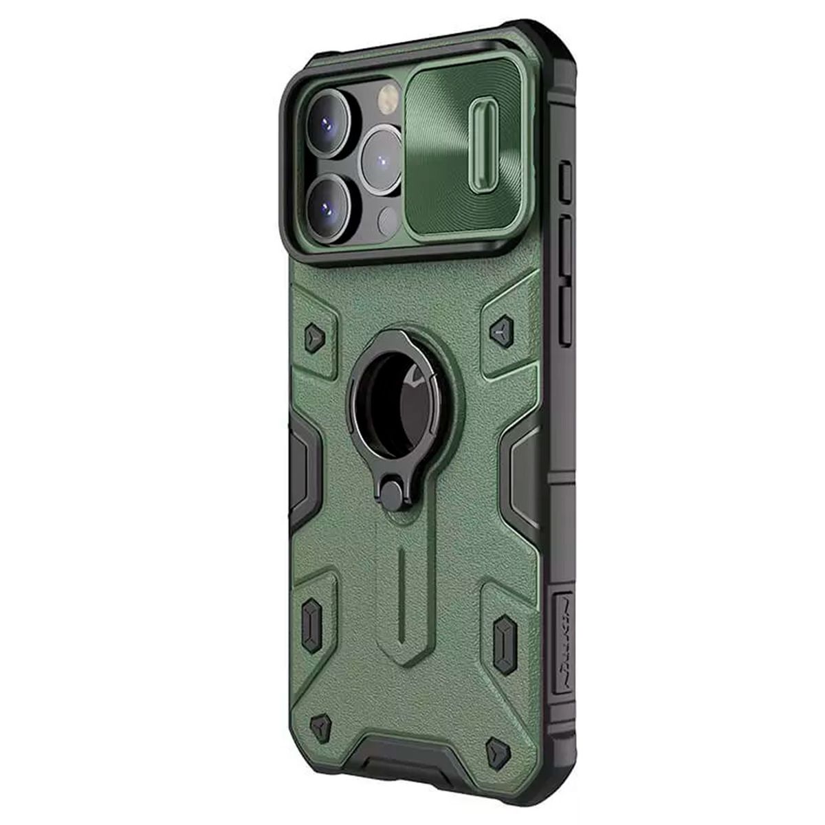 NILLKIN - Estuche Nillkin CamShield Armor Compatible Iphone 15 Pro Verde