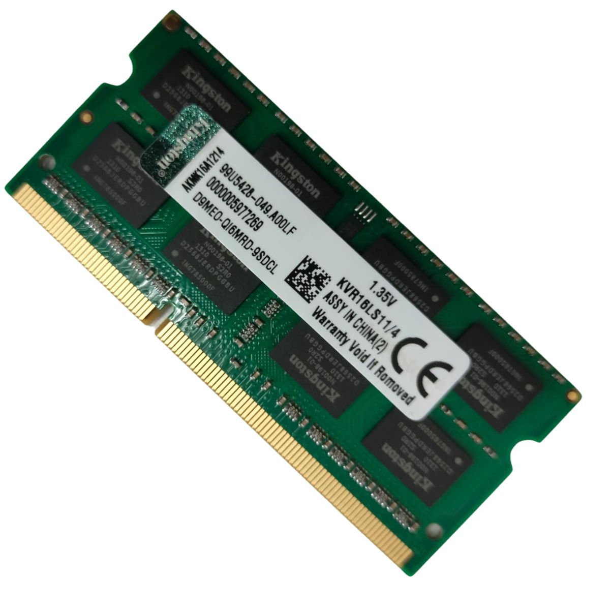 KINGSTON - Memoria RAM DDR3L 4GB 12800 - 1600 MHz Kingston Kvr16ls11/8