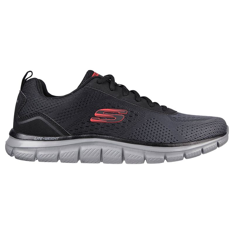 SKECHERS - Tenis Hombre Skechers Track Ripkent - Gris-Rojo
