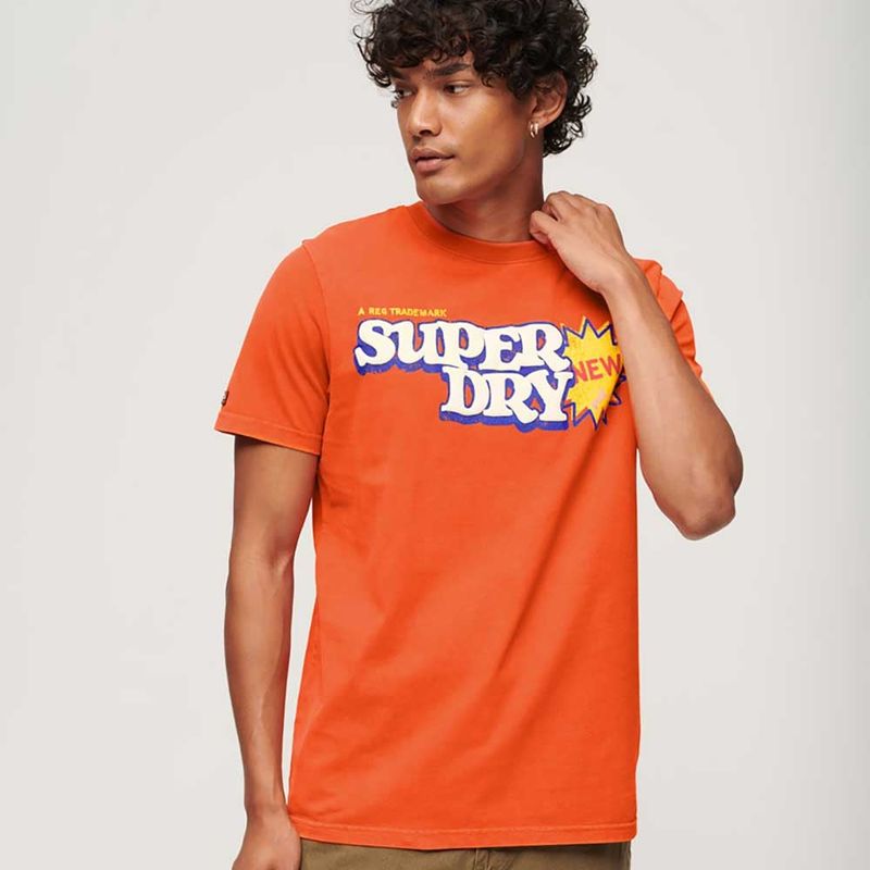 SUPERDRY - Camiseta Para Hombre Cooper 70'S Retro Logo Superdry