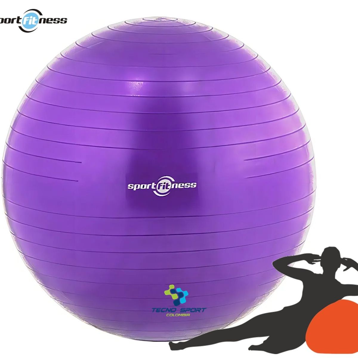 SPORT FITNESS - Pelota 55cm pilates yoga bola gimnasia sportfitness gym ball