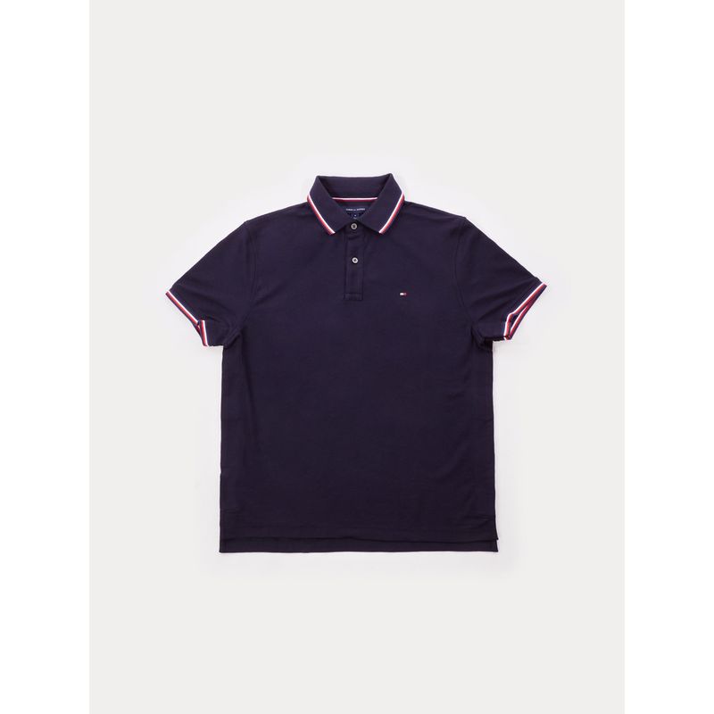 TOMMY HILFIGER - Polo azul con logo - Adaptive Tommy Hilfiger