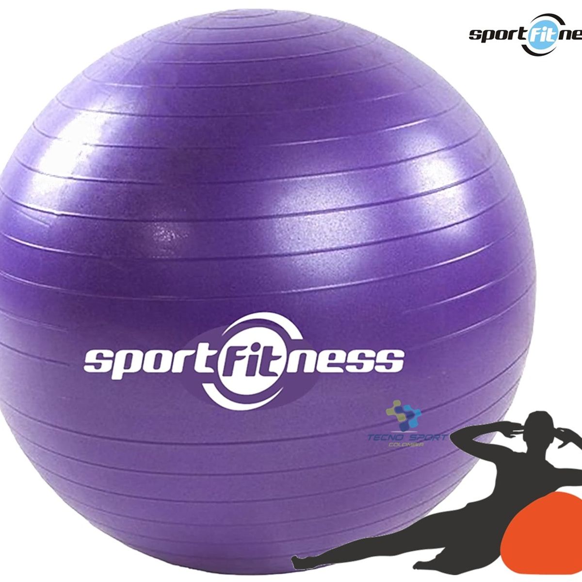 SPORT FITNESS - Pelota 65cm Pilates Yoga Bola Gimnasia Sportfitness Gym Ball