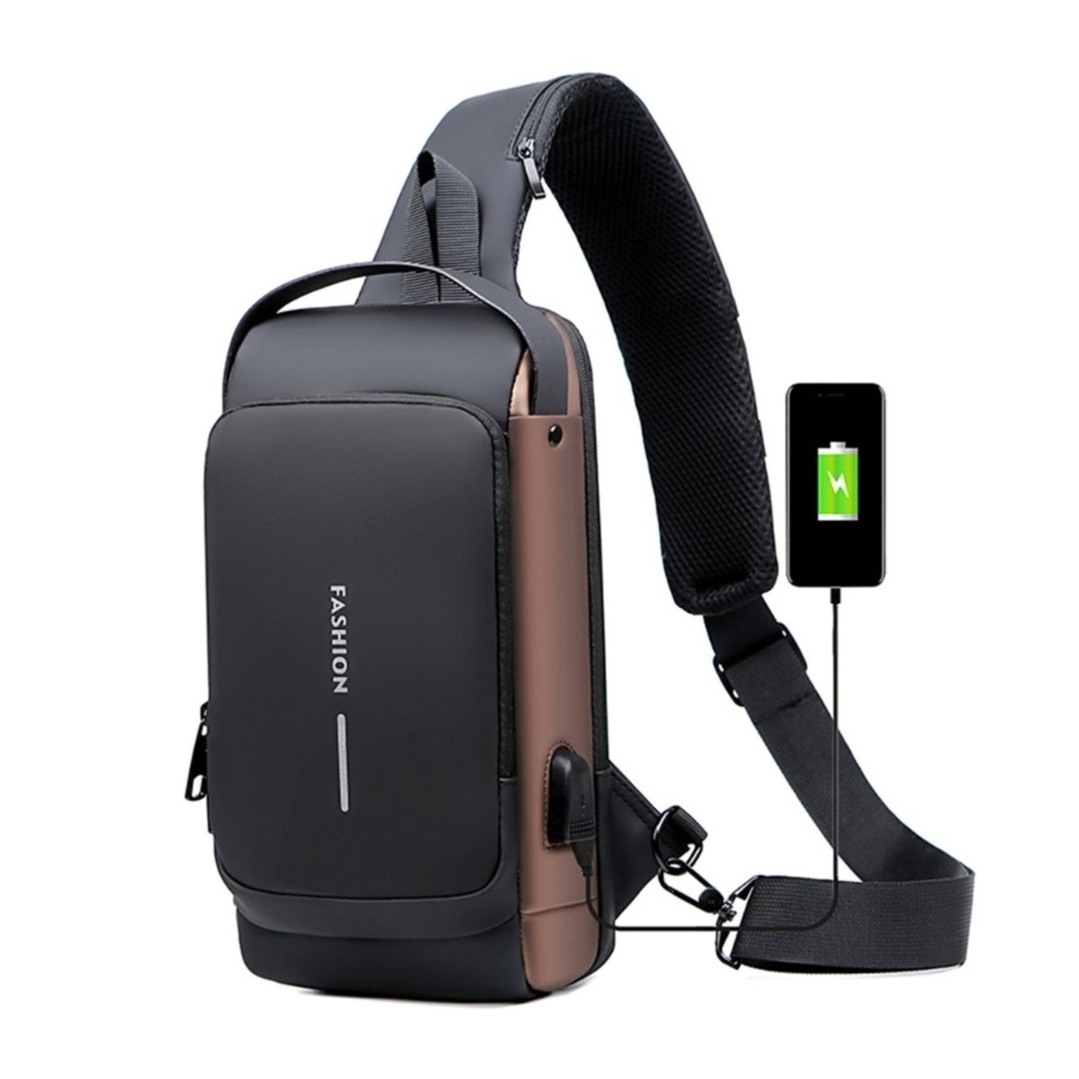 ONE PIXEL - Canguro Antirrobo Impermeable Con USB Multifuncional