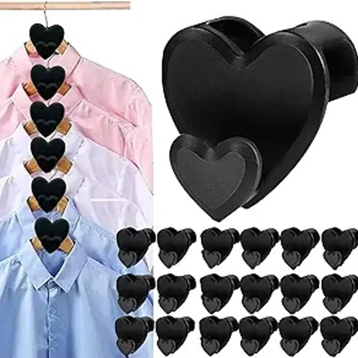 GENERICO - Conectores De Ganchos Para Colgar Ropa X7