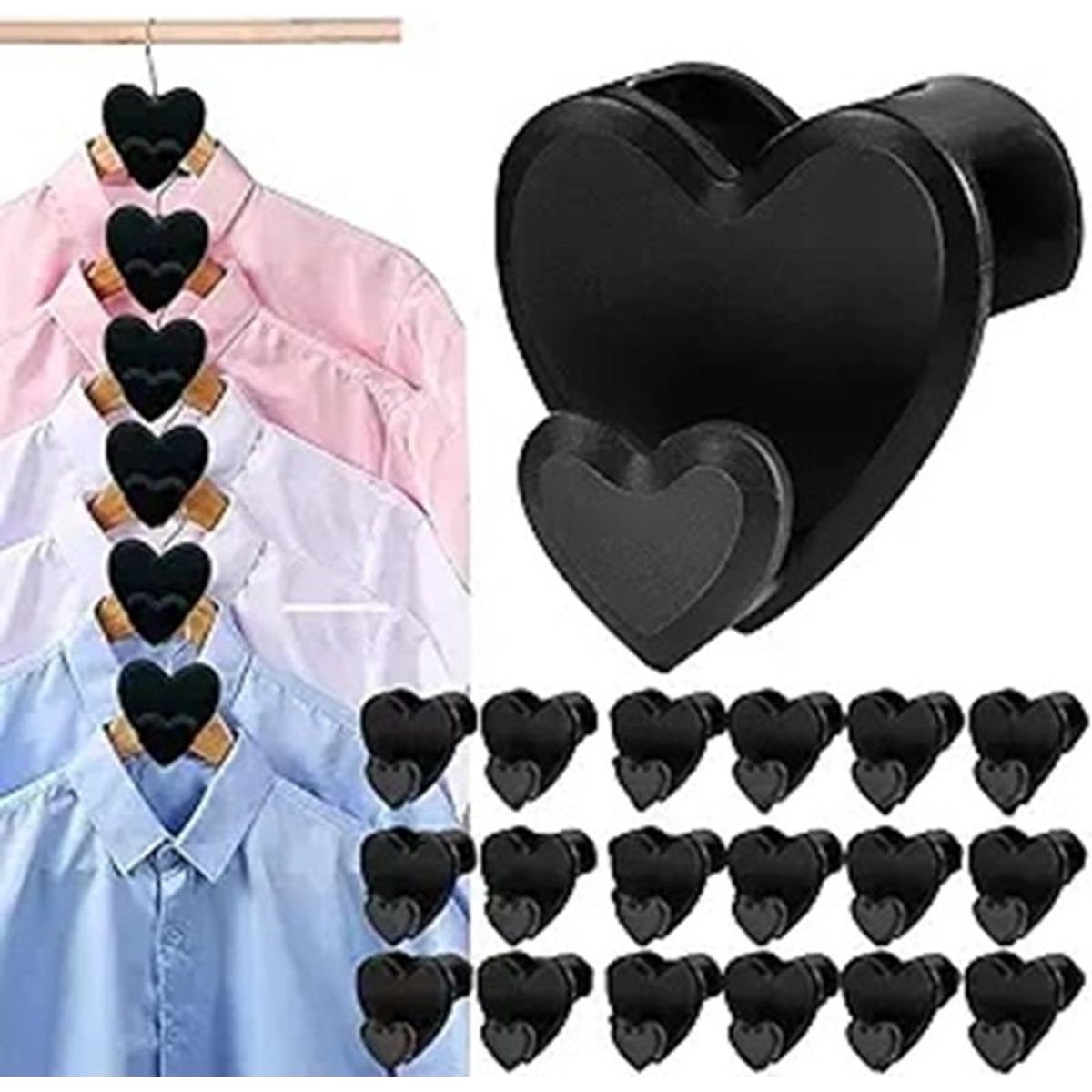 GENERICO - Conectores De Ganchos Para Colgar Ropa X7