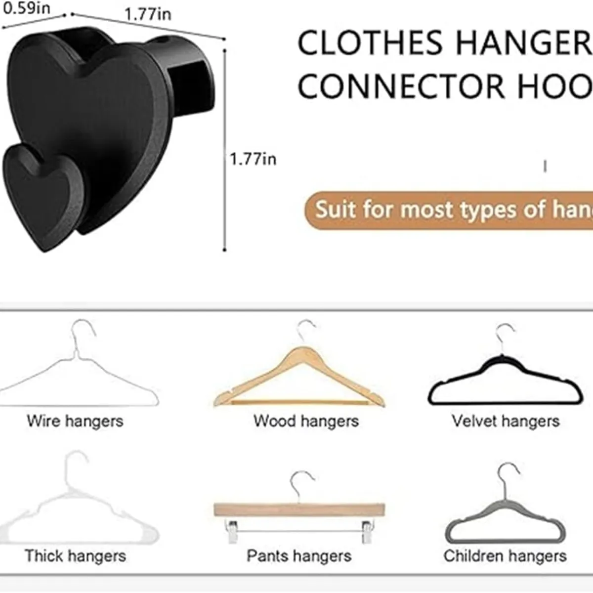 GENERICO - Conectores De Ganchos Para Colgar Ropa X7