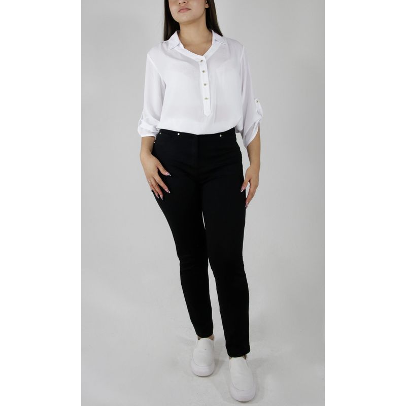 L Y H - Pantalón Para Mujer Negro Marca L&H