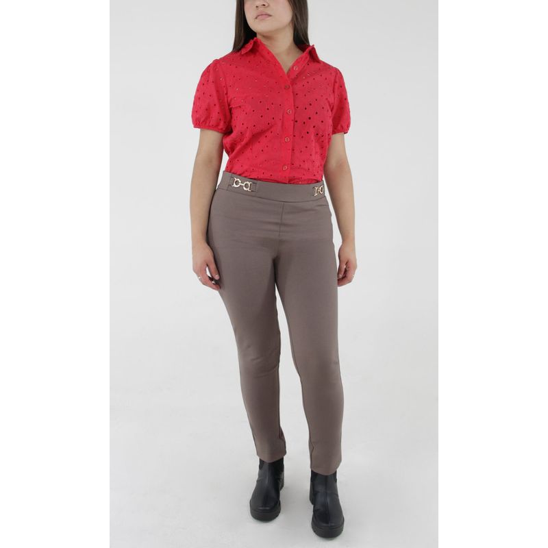 L Y H - Leggins Para Mujer Café Marca L&H