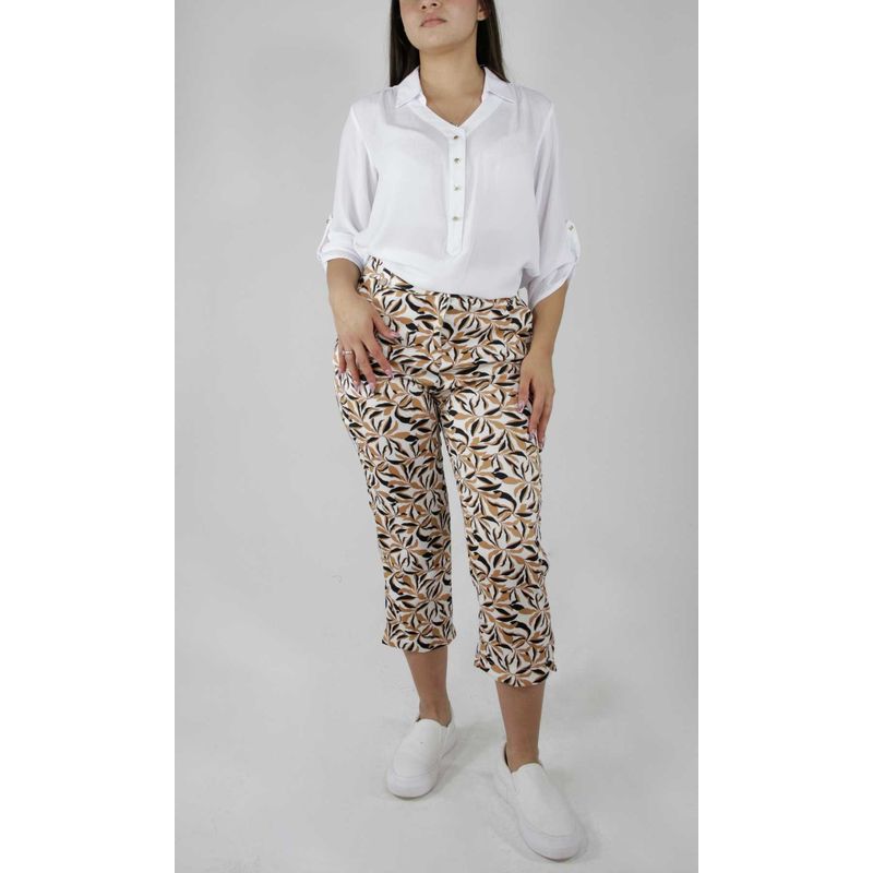 L Y H - Capri Para Mujer Khaki Marca L&H