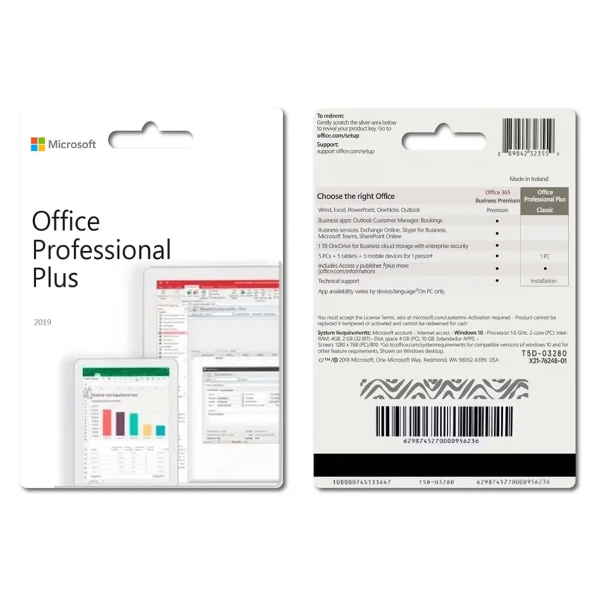 MICROSOFT - Microsoft Office 2019 Professional Plus BIND I Tarjeta Fisica