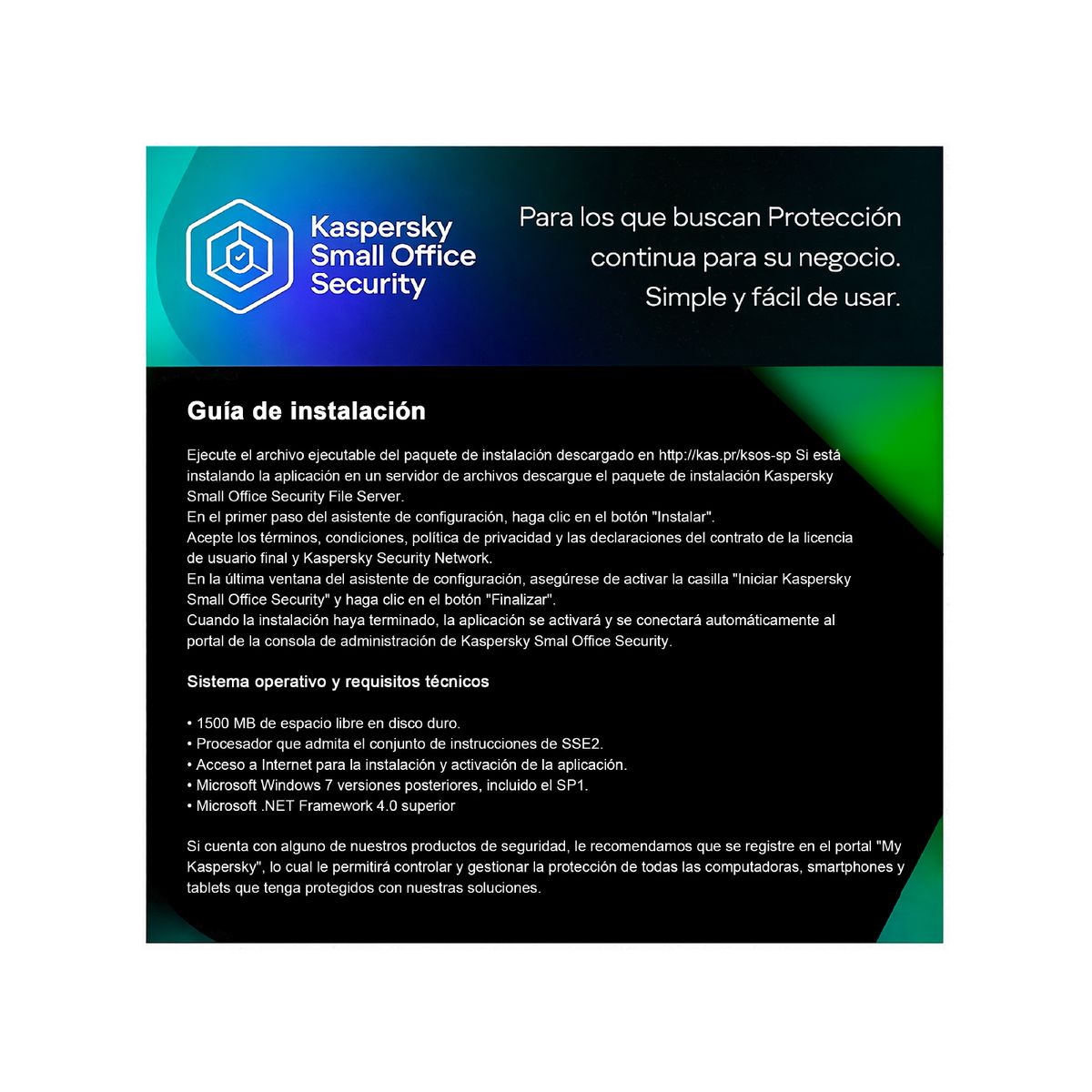 KASPERSKY - Kaspersky Small Office Security Para 10 Dispositivos + 10 Móviles + 1 Servidor 1 Año