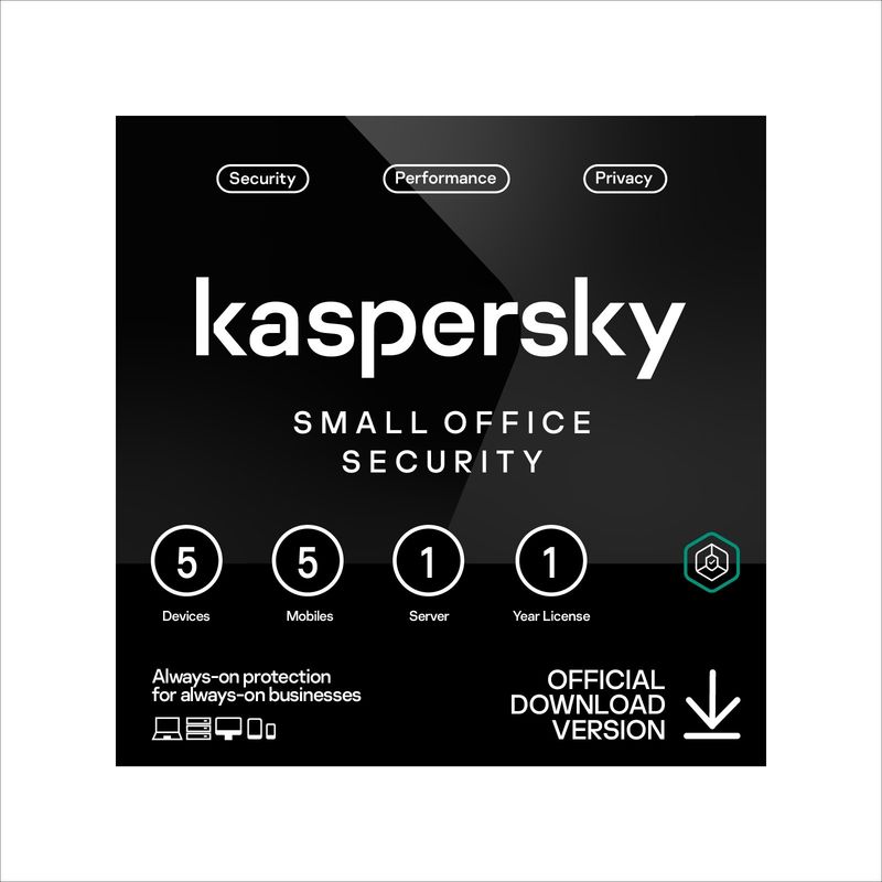 KASPERSKY - Kaspersky Small Office Security Para 5 Dispositivos + 5 Móviles + 1 Servidor 1 Año