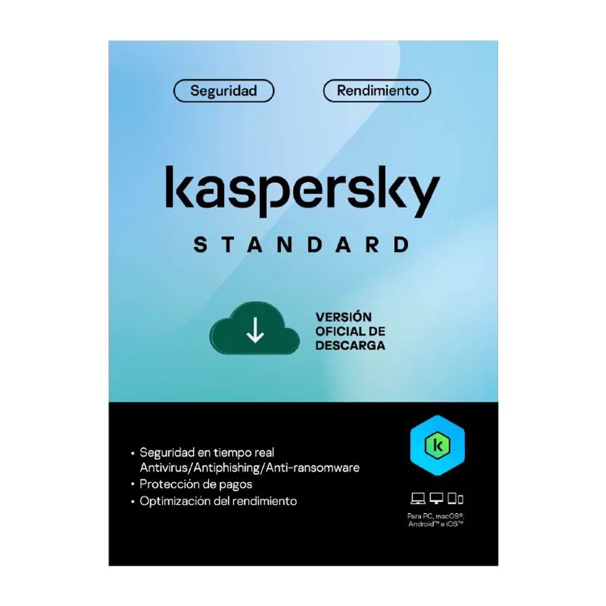 KASPERSKY - Kaspersky Standard 1 Disposivivo 1 Año Para Windows o MacOs