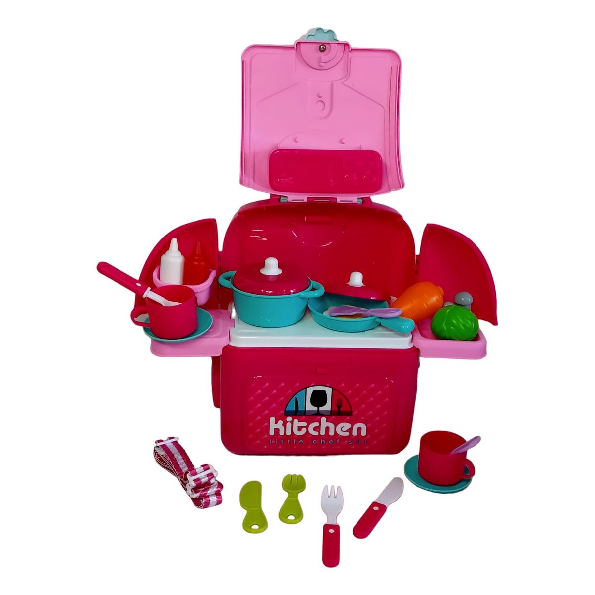 GENERICO - Juguete Infantil Mochila 2 En 1 Cocina Portátil Accesorios