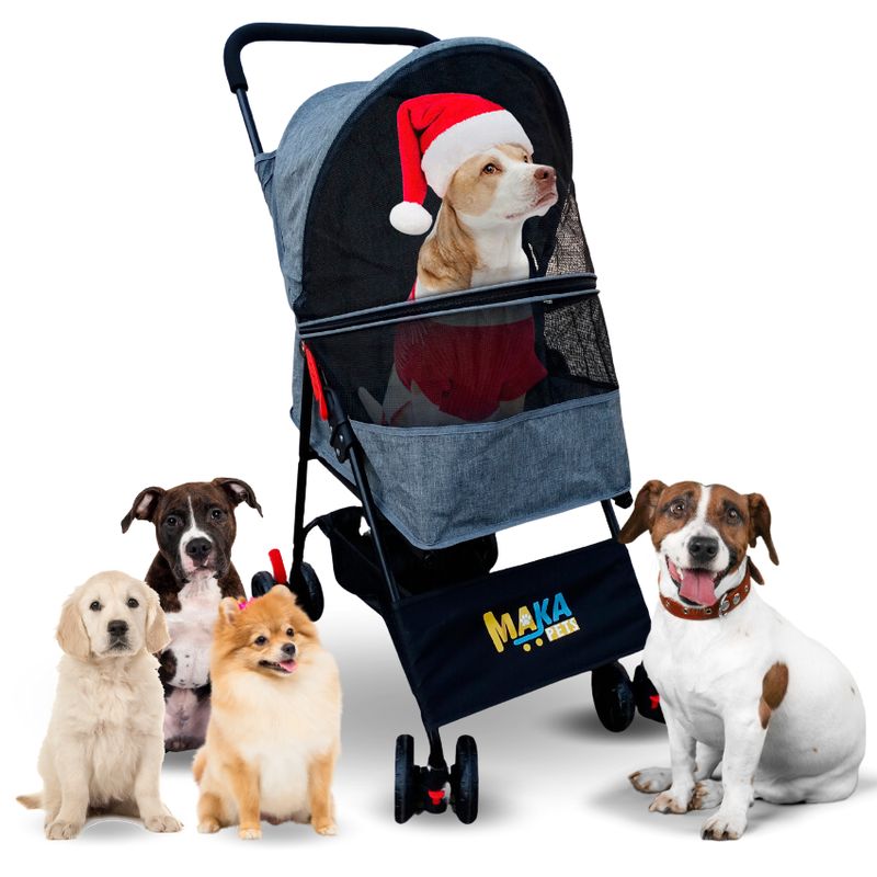 IMPORTADORA MAKA - Cochecito Plegable Para Perros Y Gatos Pequeños Y Medianos