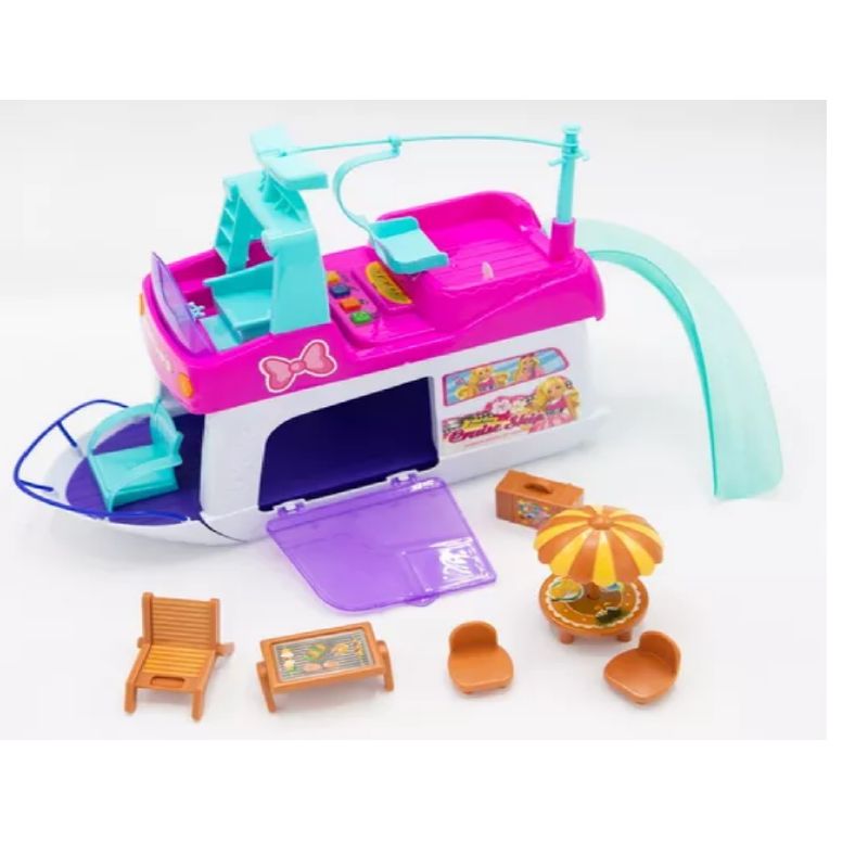GENERICO - YATE BARCO CURCERO TRANSFORMABLE CON ACCESORIOS MUÑECA