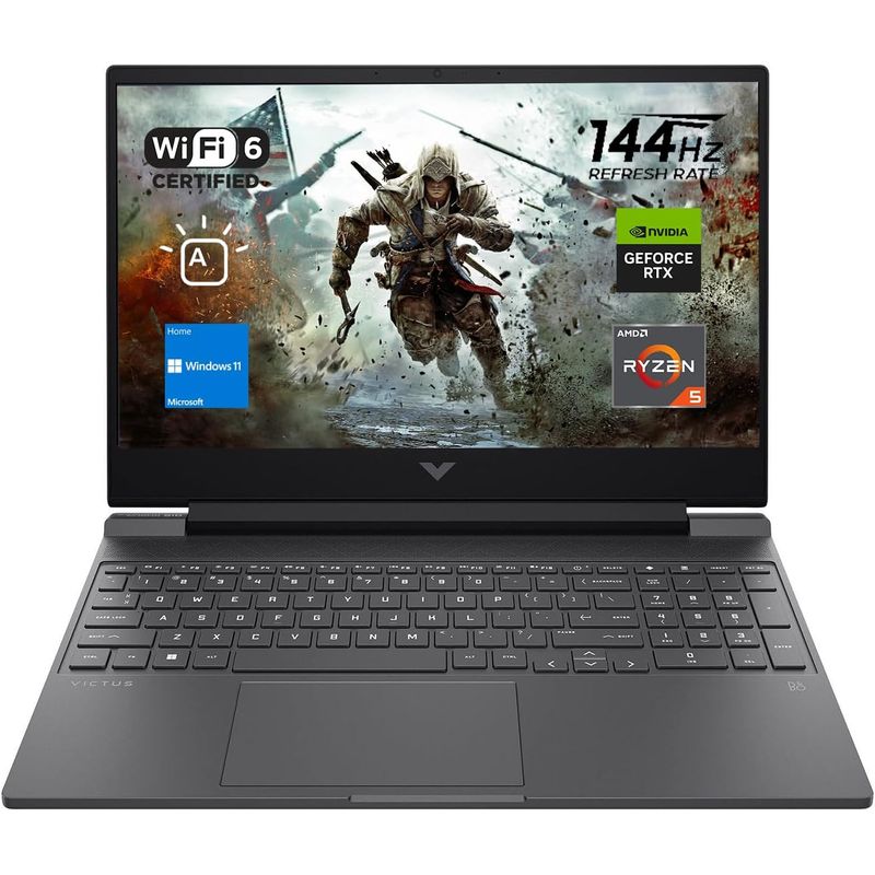 HP - Portátil HP VICTUS 15 - RYZEN 5 8645HS - 24GB RAM - 512GB SSD - RTX 4050 6GB - 15.6" -FB2082WM GAMER