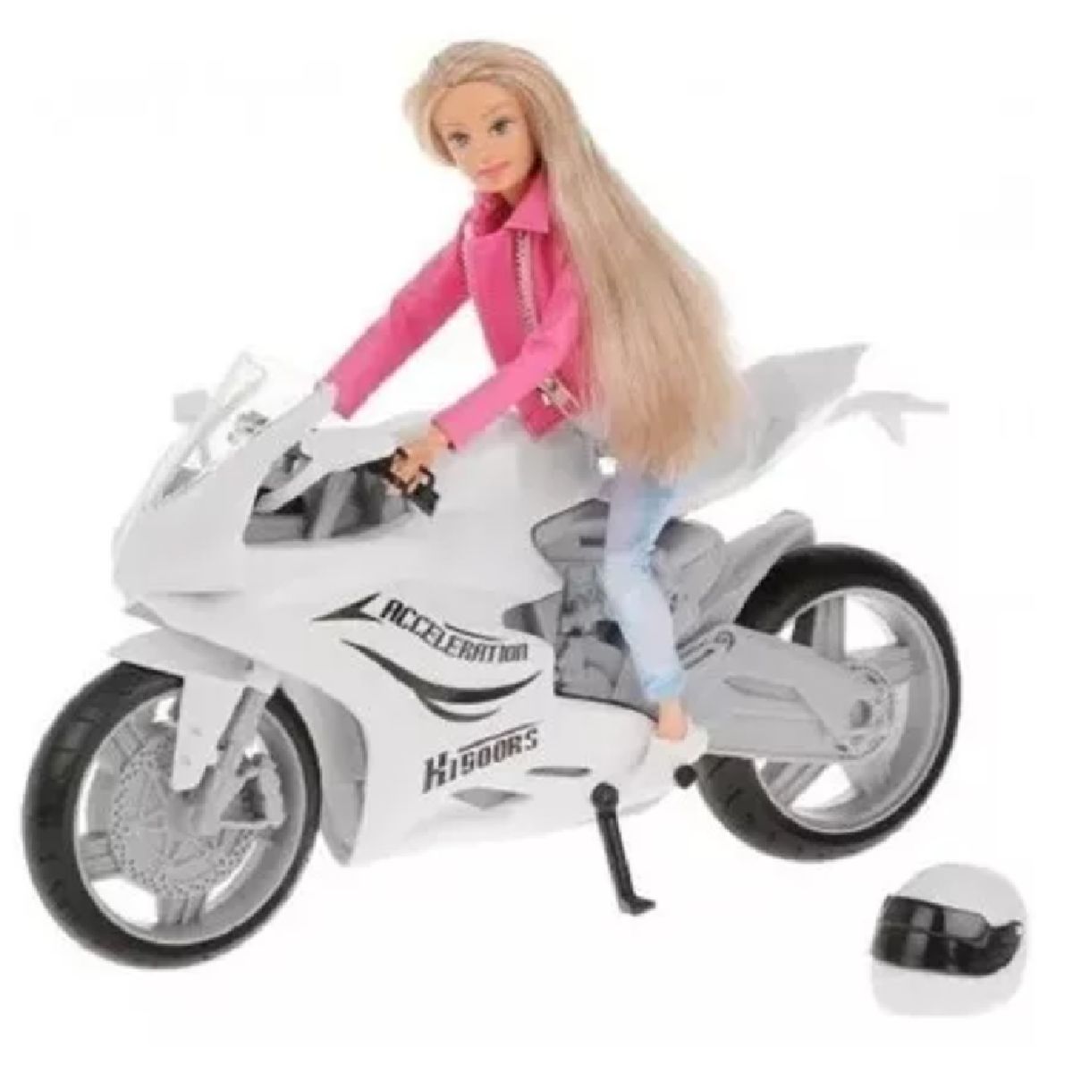 GENERICO - MUÑECA MOVIBLE ARTICULADA EN MOTOCICLETA