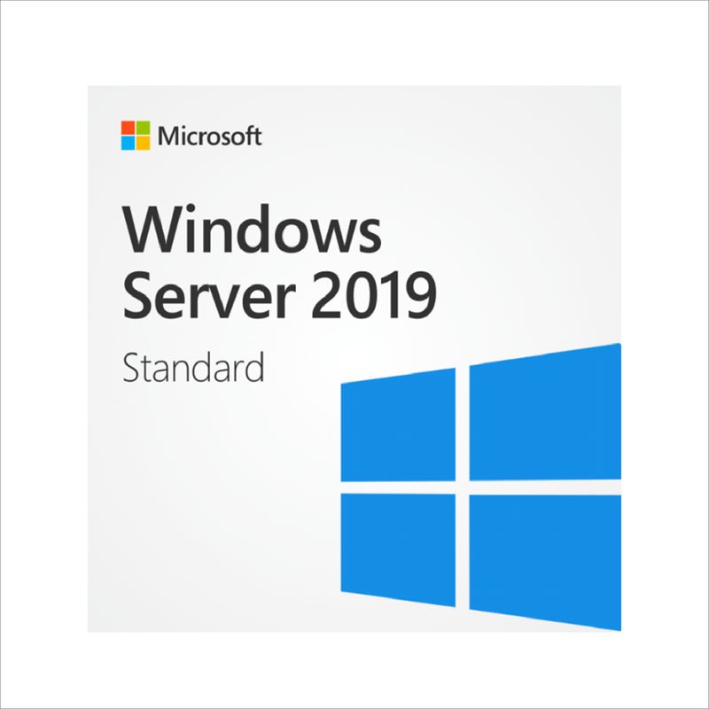 MICROSOFT - Windows Server 2019 Standard 16 Core OEI Caja Fisica COA DVD