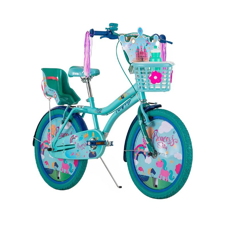 GW - Bicicleta para niñas rin 20 Gw Princess Story Azul Cenizo