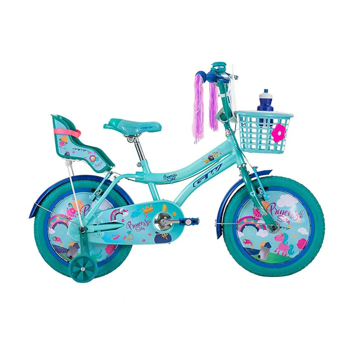 GW - Bicicleta para niñas Rin 16 gw princess story Azul Cenizo