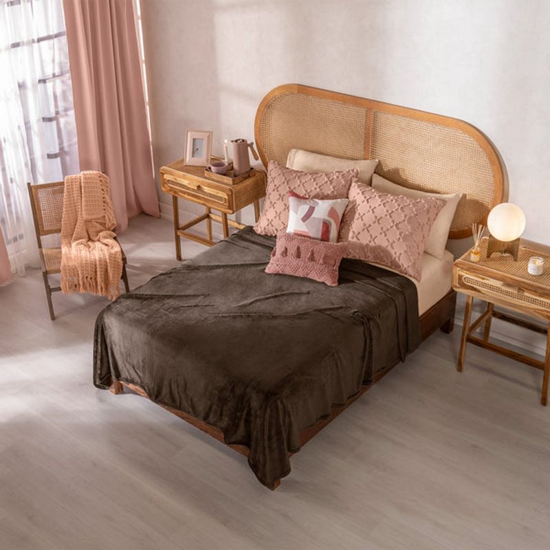 VIANNEY - Cobija Ligera Coffee Talla King-Queen XL Suave al Tacto - Vianney