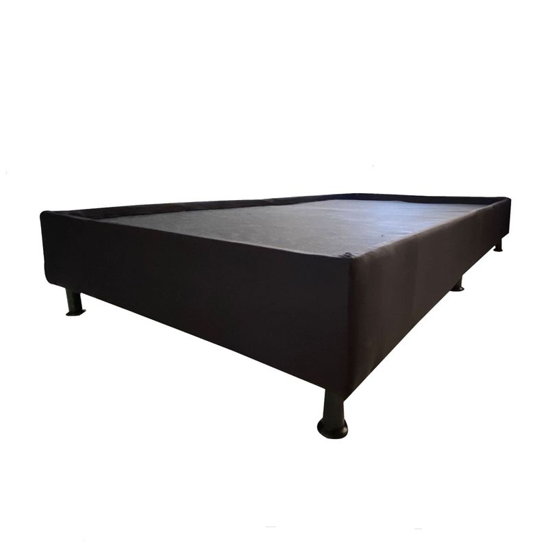 GENERICO - Base Cama MuCol 90x190 Con Pestaña Microfibra Negra