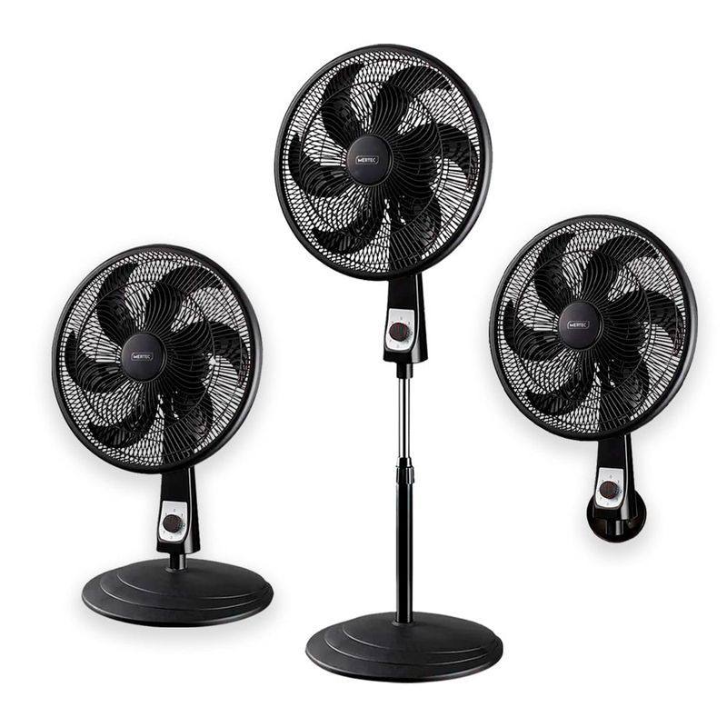 MERTEC - Ventilador 3 en 1 Mertec 18 Pulgadas 3 Velocidades MT-016B Negro