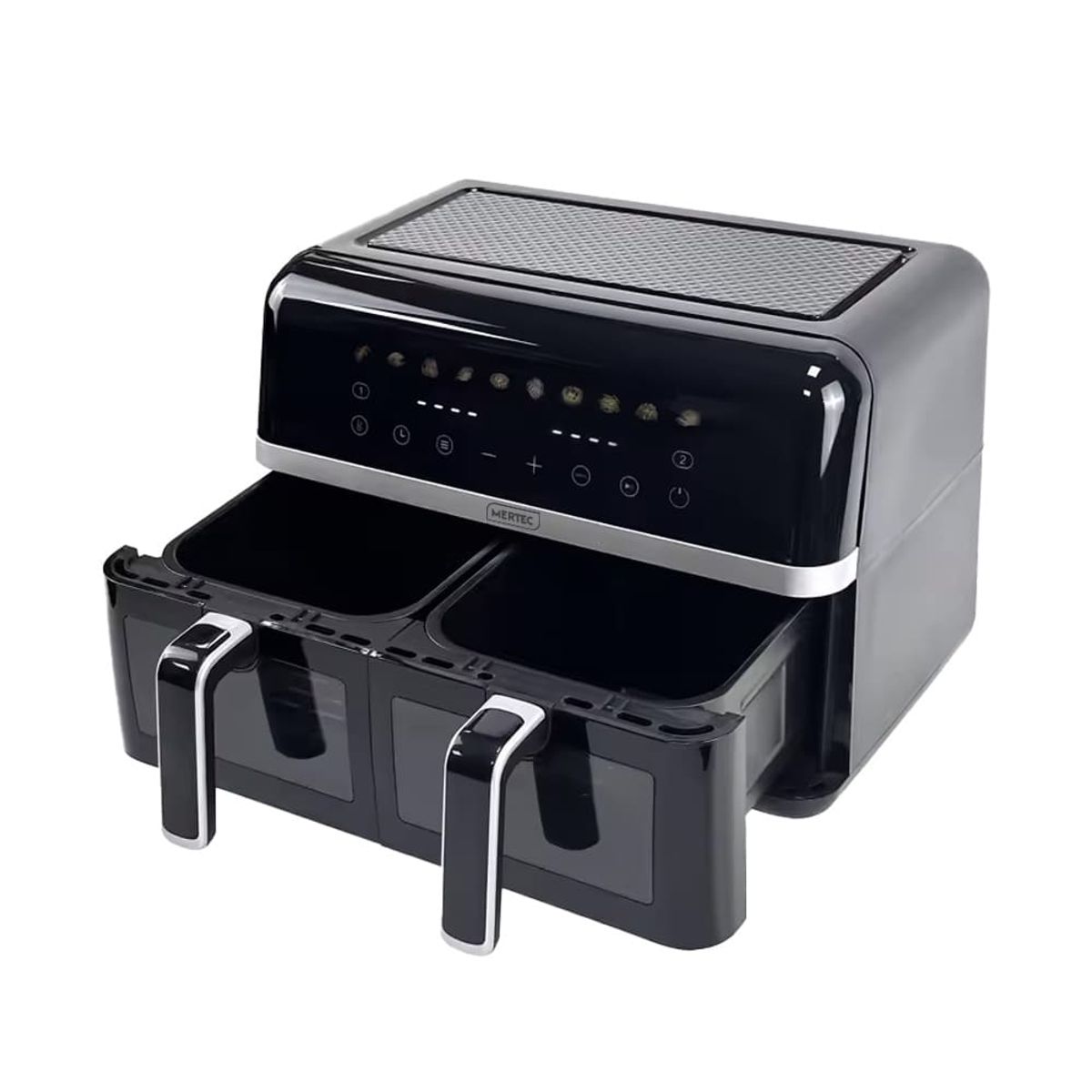 MERTEC - Freidora de Aire Digital Mertec 9 Litros Doble Canasta 11 Funciones