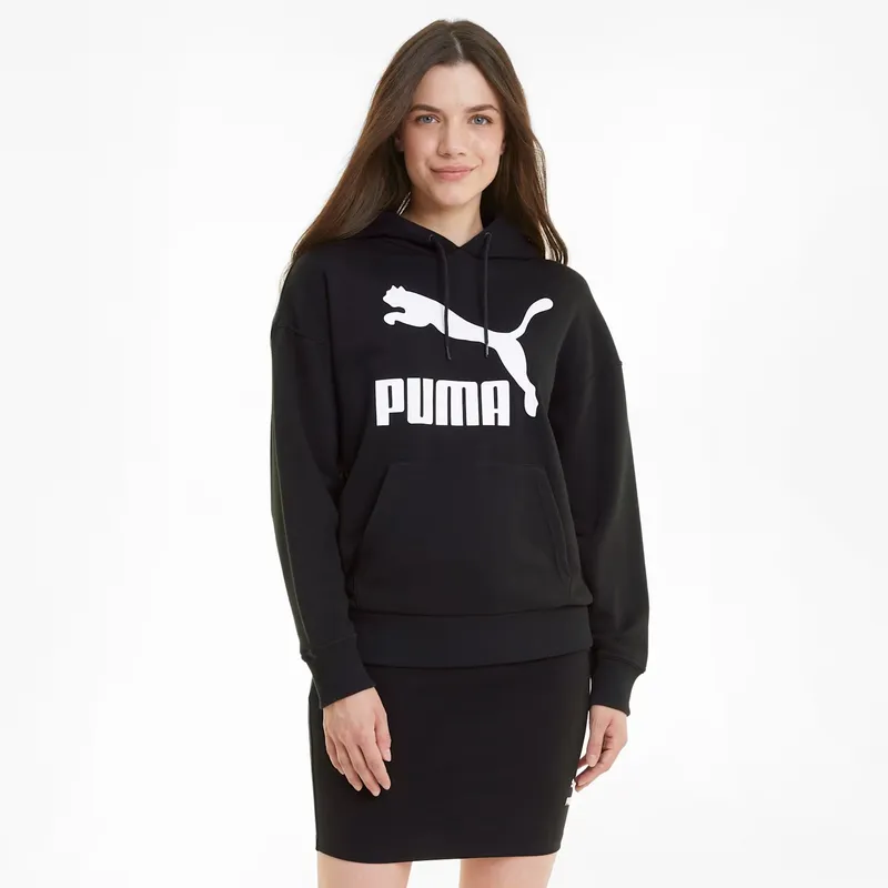 PUMA - BUZO CON GORRO PUMA MUJER CLASSICS LOGO 530074-01