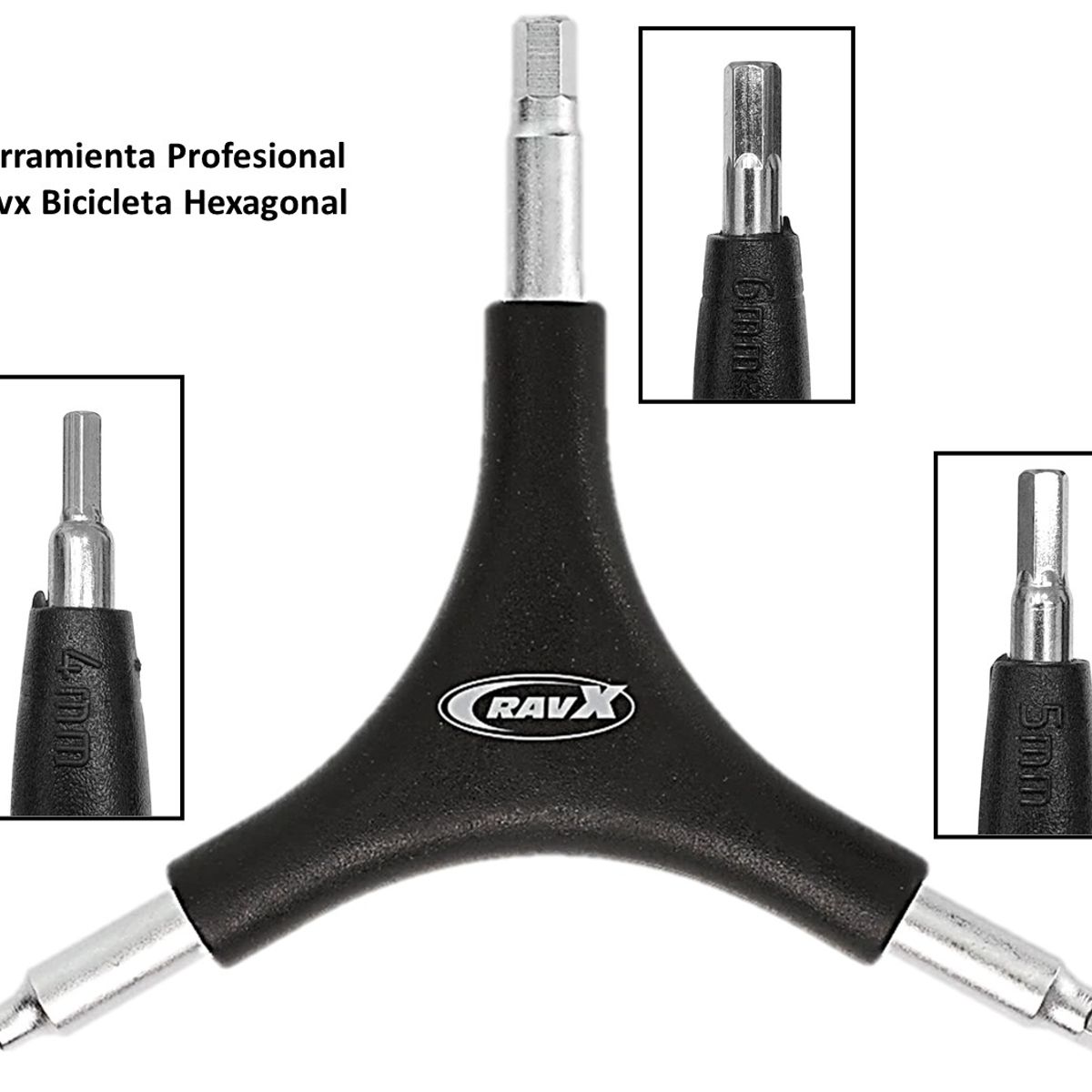 GENERICO - Herramienta Hexagonal Bicicleta Ravx Profesional 4 5 6 mm