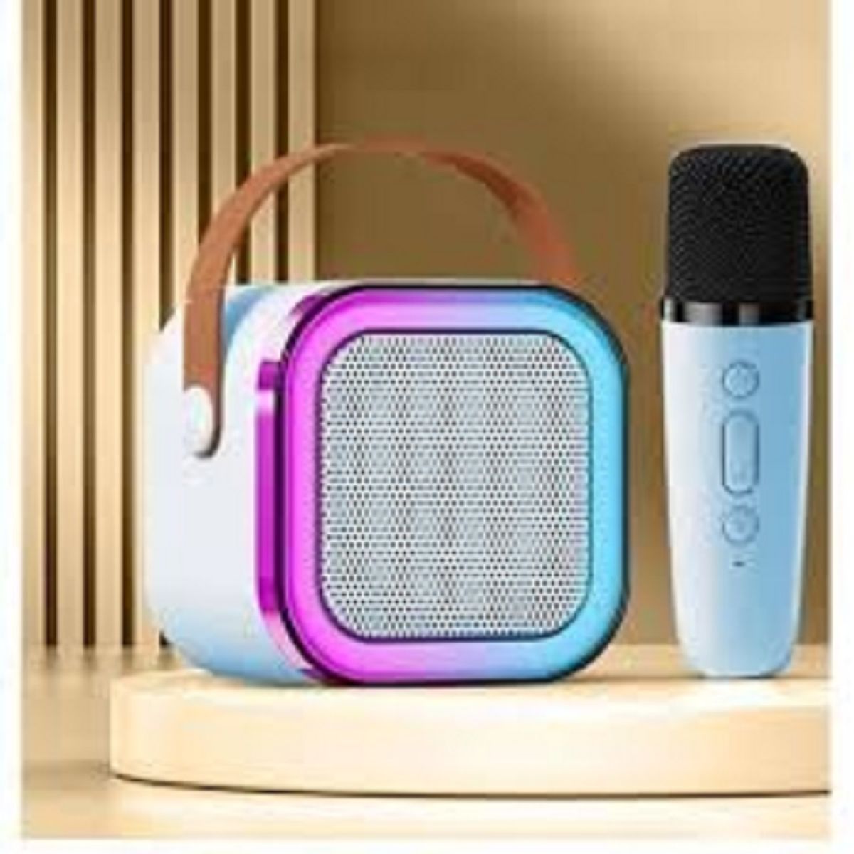 GENERAL - PARLANTE KARAOKE PORTABLE MINI CON MICROFONO CON LUZ  USB