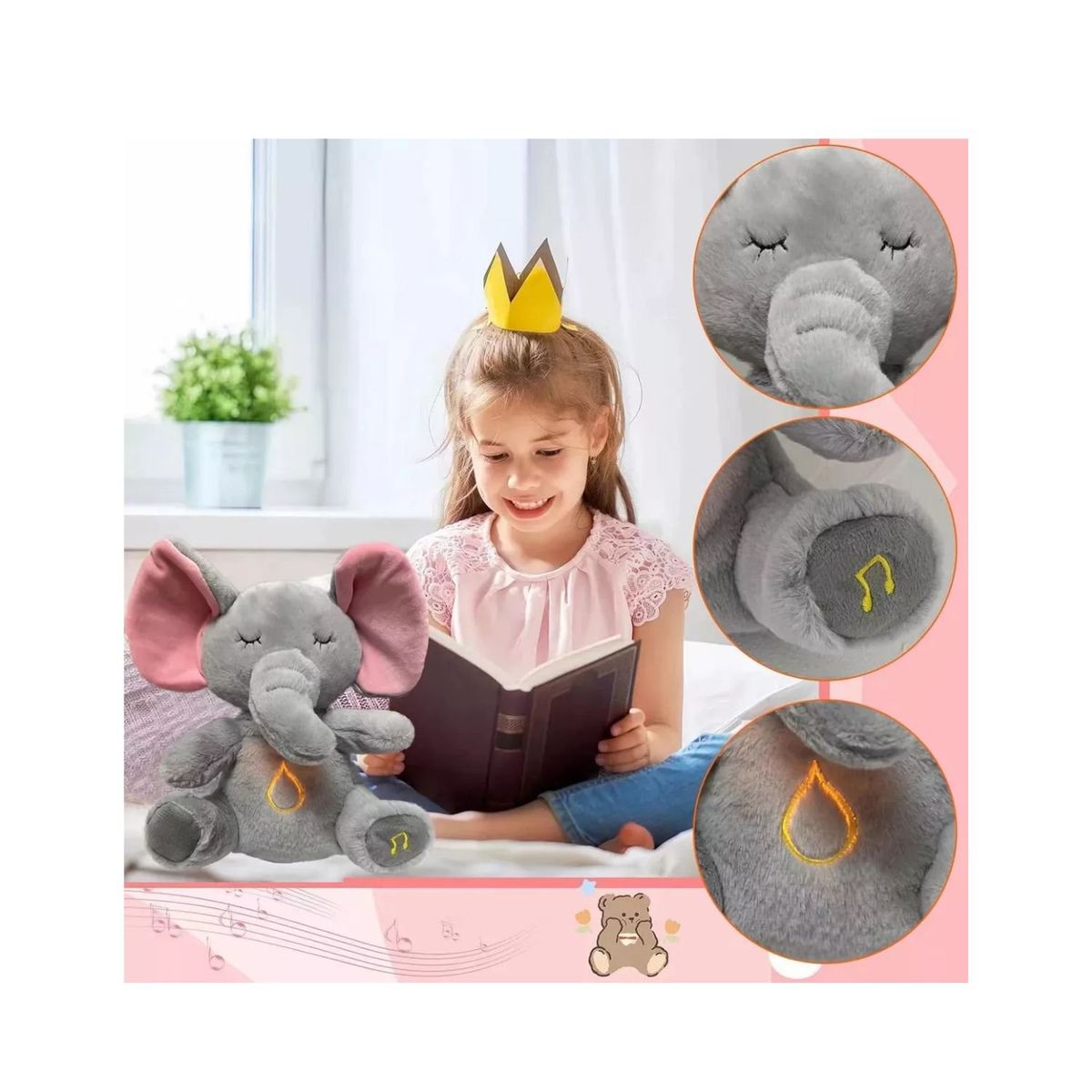 GENERICO - Peluche De Elefante Bebe Que Respira