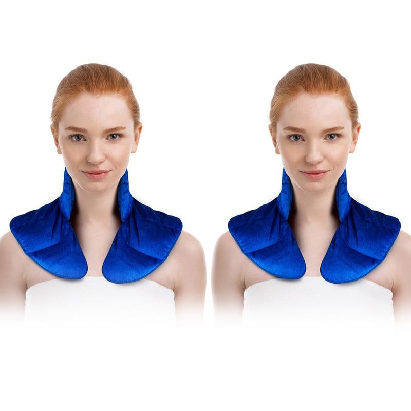 STYLE STARS - Set x2 Manta Térmica Dolores de Cuello Espalda Aromaterapia Azul