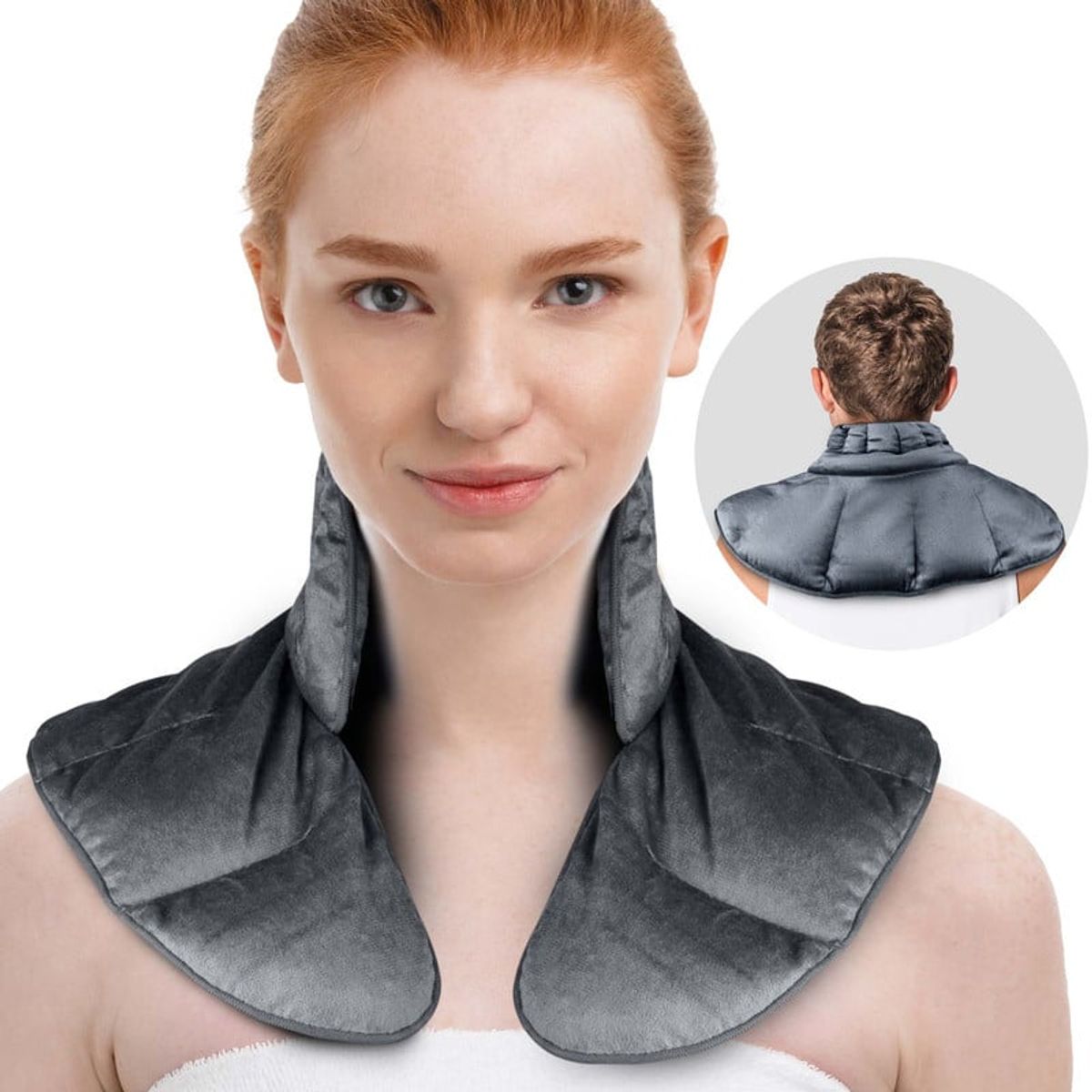 STYLE STARS - Manta Térmica para Dolores de Cuello y Espalda Aromaterapia Gris