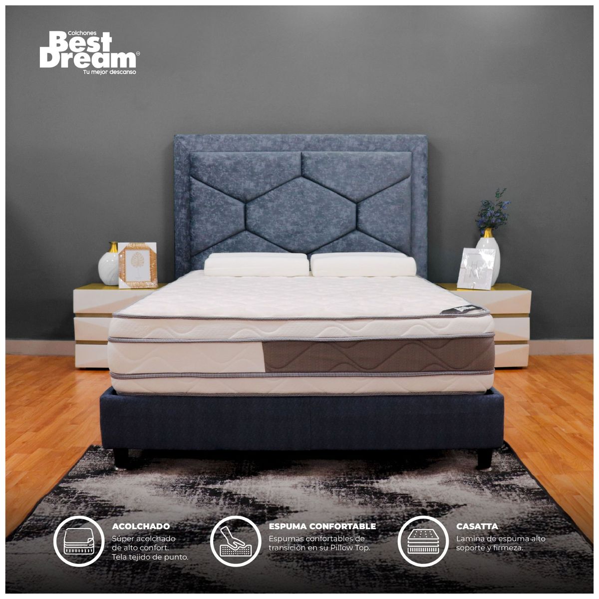 CBD COLCHONES BEST DREAM - COLCHON 1.40 Cm BESTDREAM ROMA PLUS 140x190x32