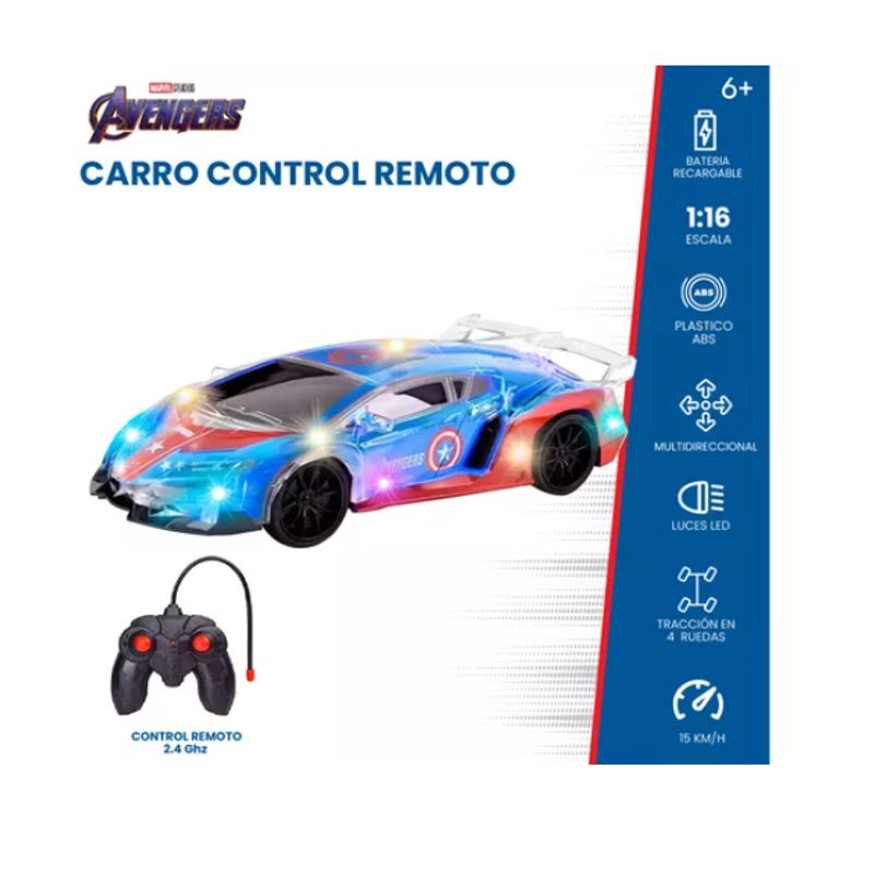 Carro Control Remoto Lambo Capitán America Recargable INNOVA
