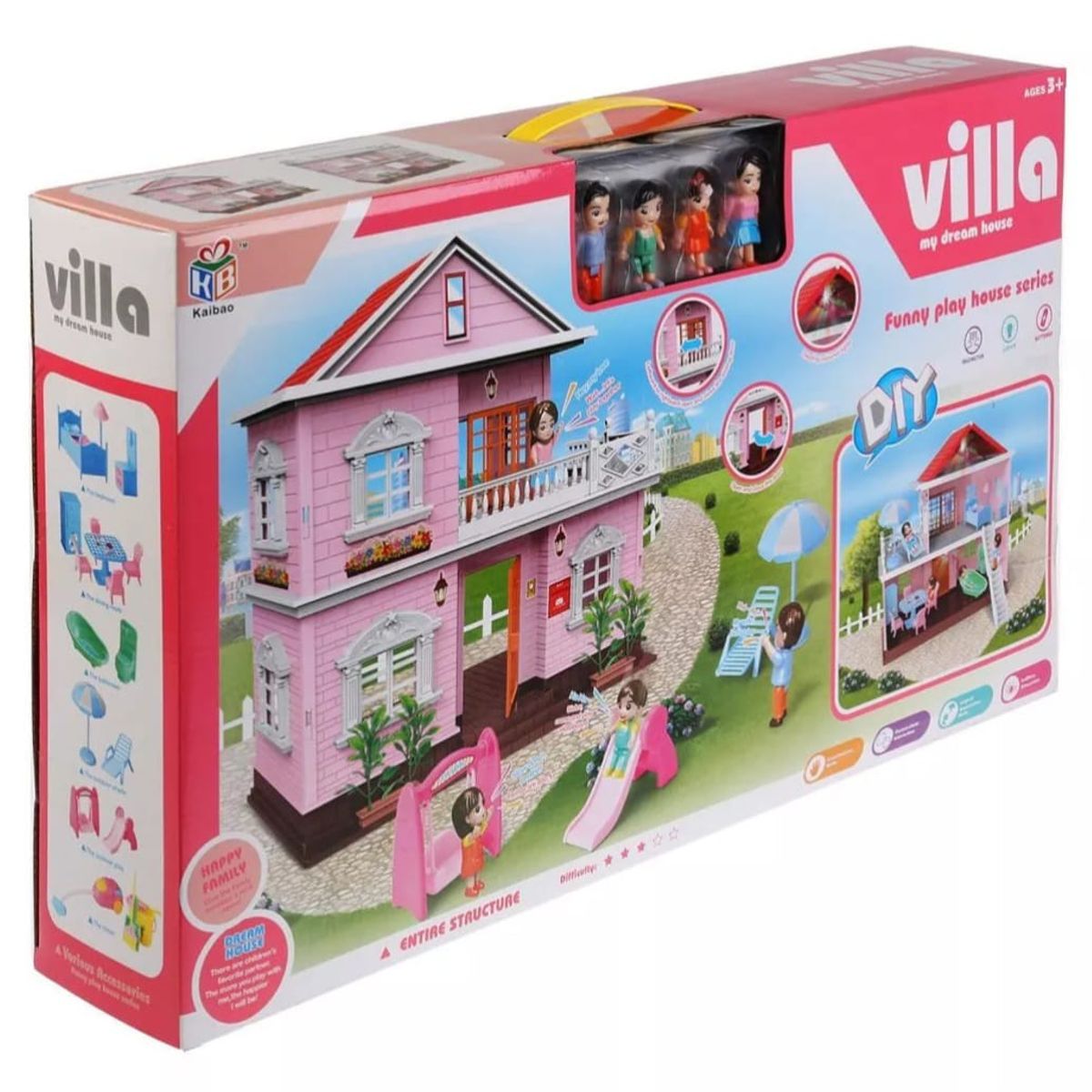 GENERICO - Casa De Muñecas Con Accesorios Villa My Dream House