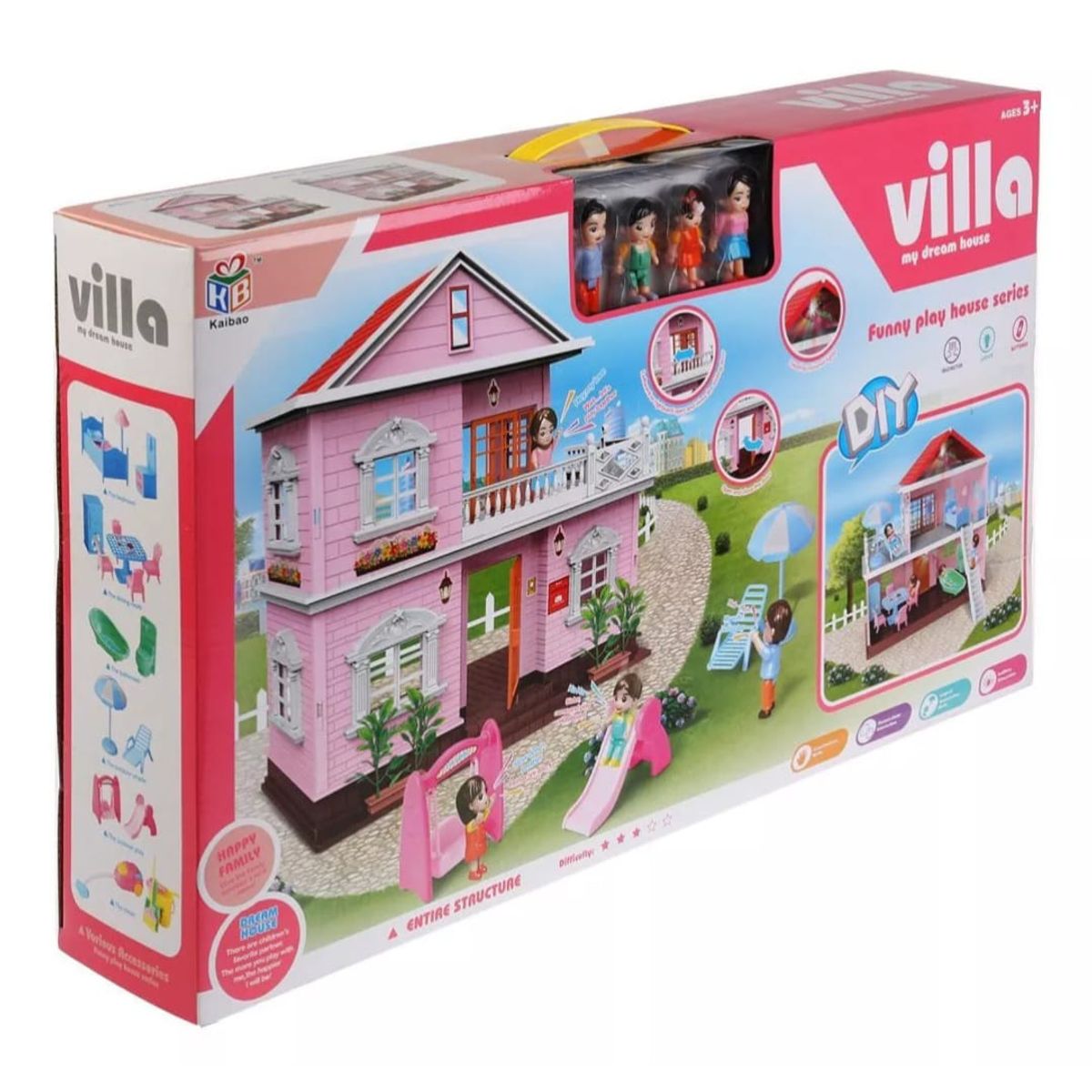 GENERICO - Casa De Muñecas Con Accesorios Villa My Dream House