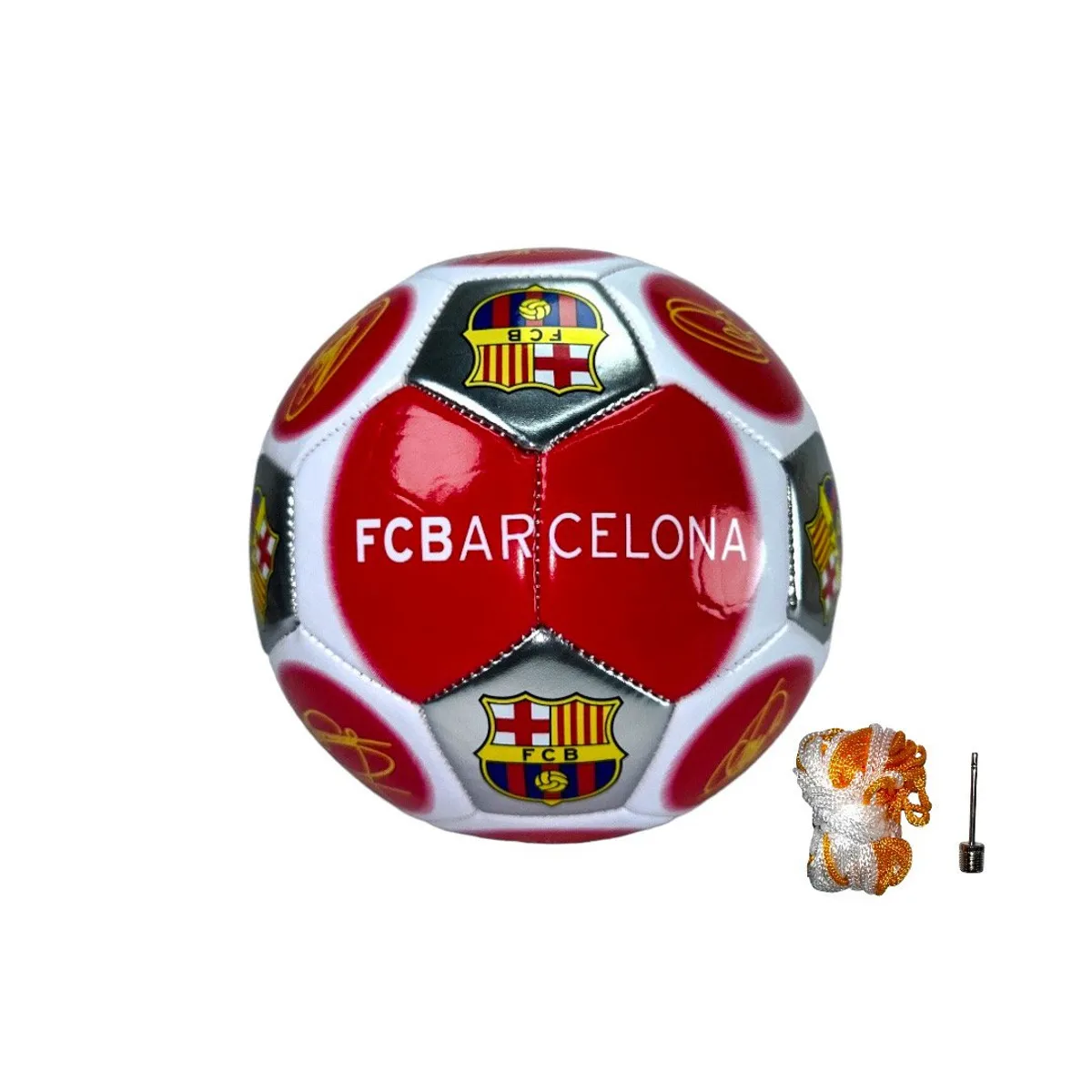 GENERAL - Balón De Futbol Barcelona Nº5 Cosido Con Malla Y Aguja